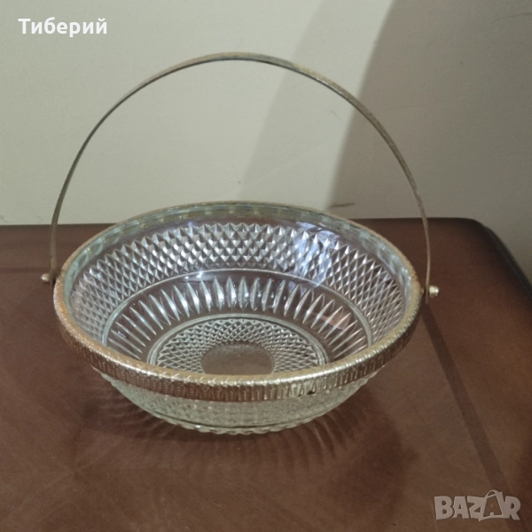 Кристална фруктиера/бонбониера , снимка 1