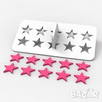 Звезда звезди звездички резец пластмасова форма фондан тесто, снимка 1