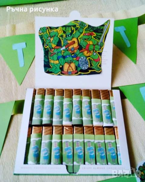 Кутия с 20броя шоколадови бонбони с етикет на детето и снимка, снимка 1