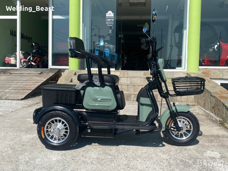 Електрическа триместна триколка X1 1800W/48V/20Ah Сива, снимка 1