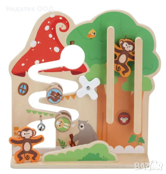 Дървено образователно табло Монтесори, 2в1, снимка 1