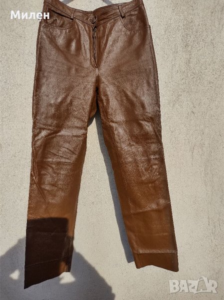 Рокерски панталон от естествена кожа, снимка 1