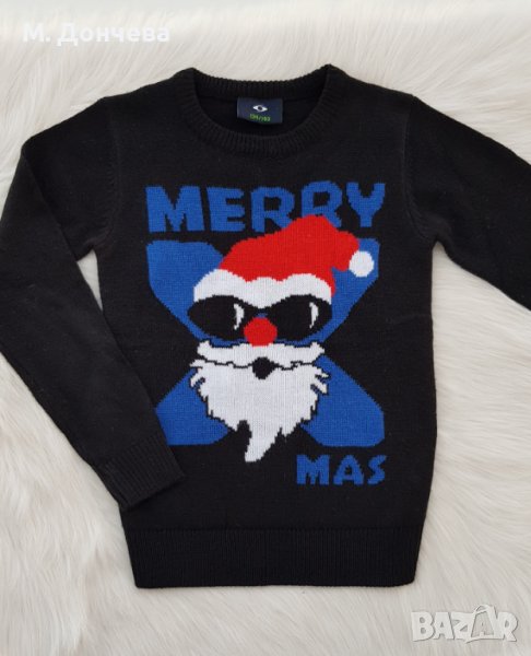Коледен пуловер 9-10 години, снимка 1