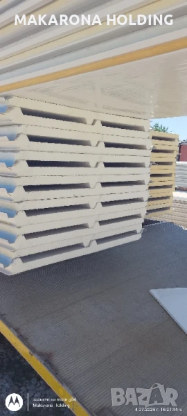 Термопанел за покрив 40мм бял 3 ребра , снимка 1