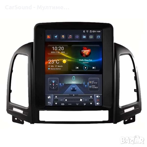 Hyundai Santa Fe 2 - 9.7" Android Мултимедия Хюндай Санта Фе 2 Навигация Андроид Tesla, снимка 1