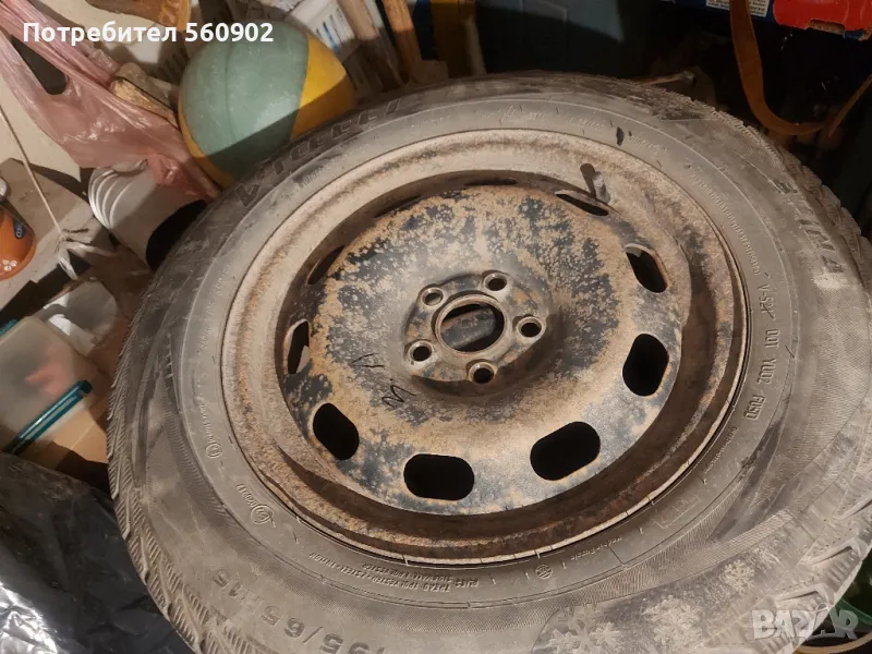 зимни гуми с джанти VW 5х100 15, снимка 1