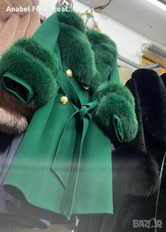 Дамски палта от кашмир и естествен косъм, снимка 1