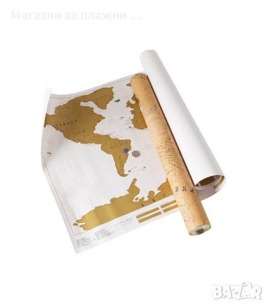 СКРЕЧ КАРТА НА СВЕТА ЗА ИЗТРИВАНЕ - код 1078, снимка 1