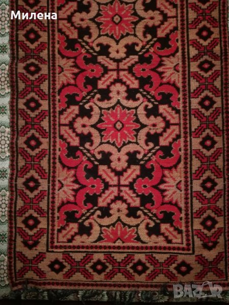 КИЛИМЧЕ В ЧЕРВЕНО, ЧАЕНО И ЧЕРНО 1.85 М. / 90 СМ., снимка 1