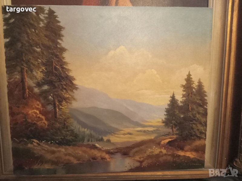 Прекрасна маслена картина пейзаж, снимка 1