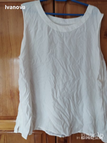 Продавам макси потник от естествена коприна цвят екрю, снимка 1