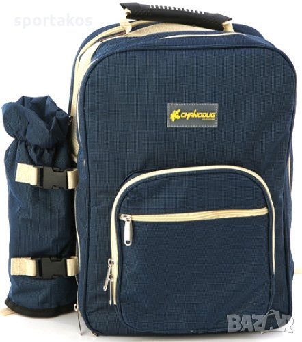 Раница за пикник с всички необходими съдове и прибори за четирима нова Раницата има 2 основни отделе, снимка 1