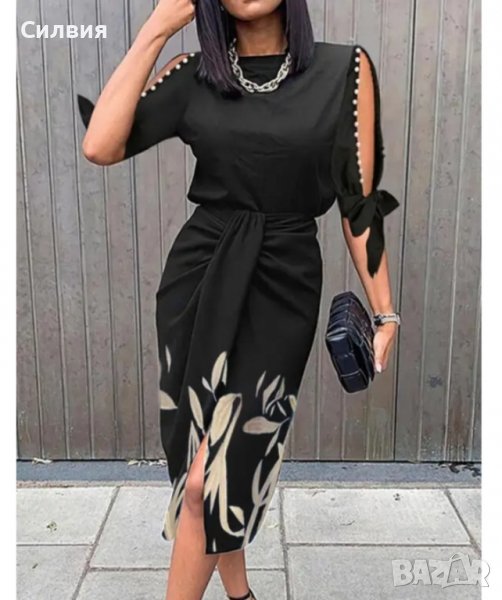 Черна елегантна рокля , снимка 1