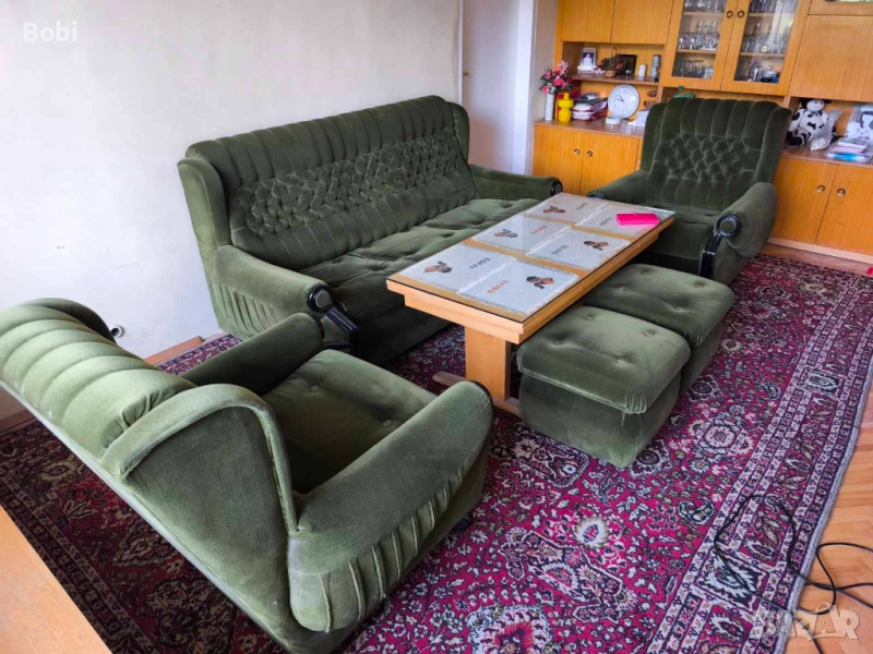 Холна гарнитура и масивна маса , снимка 1