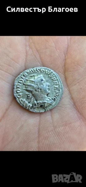 Римска сребърна монета на император Гордиан 3, снимка 1