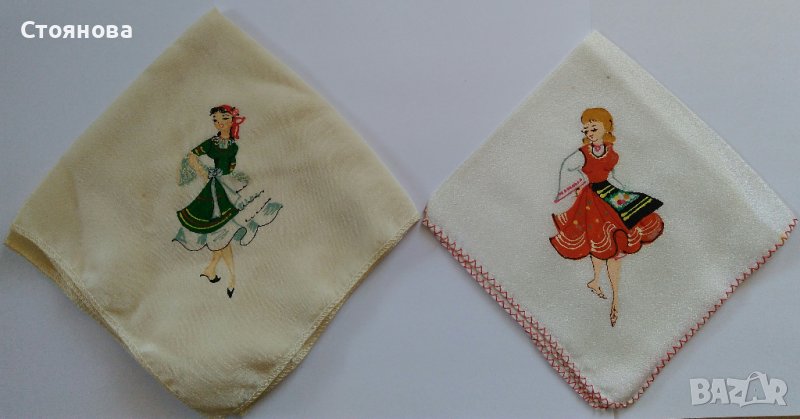 Колекционерски копринени рисувани дамски кърпички, снимка 1