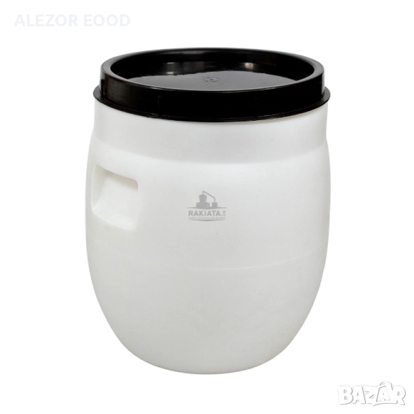 Бидон 23 л с широко гърло, бял, снимка 1