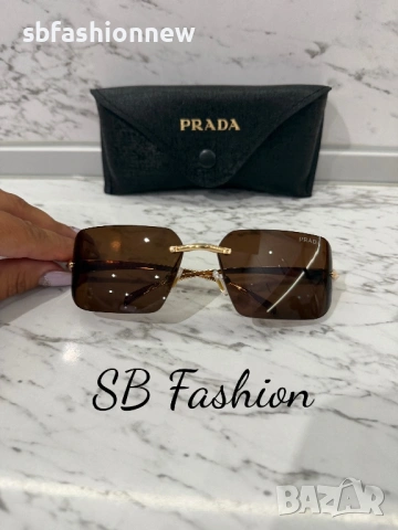 Prada кафяви очила с лого, снимка 3 - Слънчеви и диоптрични очила - 54335564