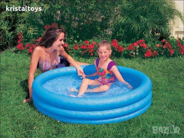 Intex Детски надуваем басейн INTEX Crystal Blue, INTEX 59416NP - Crystal Blue Pool, снимка 1