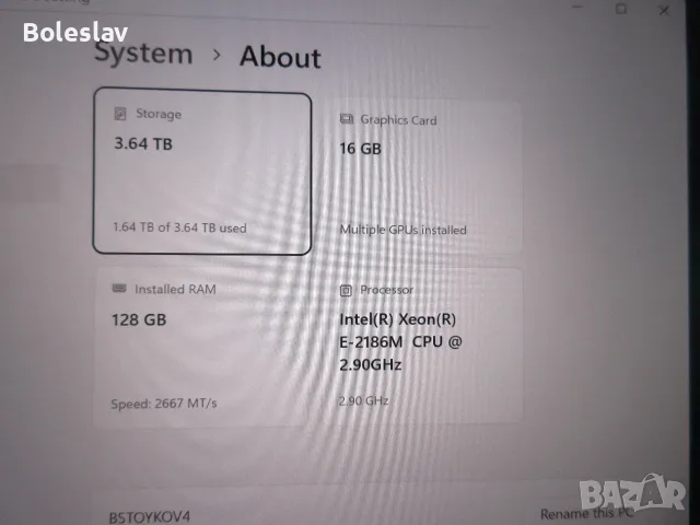 Lenovo Thinkpad P72, Xeon E-2186M,17"4К, Nvidia Quadro P5200 16GB, 128GB RAM, 4 TB SSD, нова батерия, снимка 7 - Лаптопи за работа - 55763497