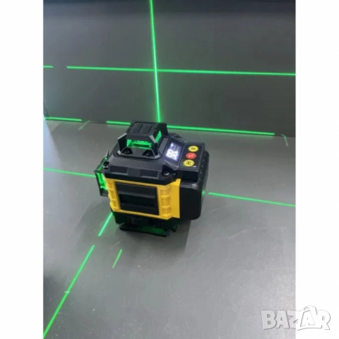Самонивелиращ Лазерен Нивелир 4D с 16 Линии, Зелен Лазер, Тринога и Куфар, снимка 11 - Друга електроника - 52099256