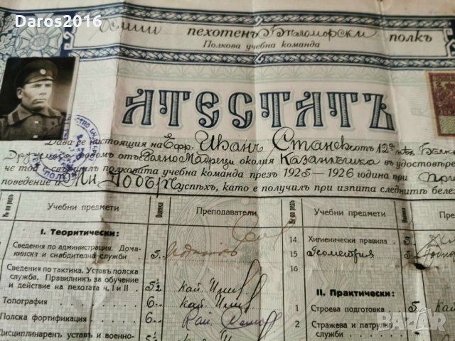 Атестат, диплома, свидетелство 1925г , снимка 13 - Други ценни предмети - 30169846