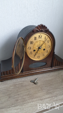 	Настолен каминен механичен часовник , снимка 2 - Антикварни и старинни предмети - 44760372