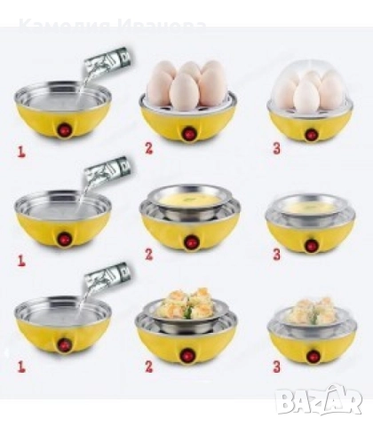 Яйцеварка с пара за 7 или 14 яйца с таймер, снимка 3 - Други стоки за дома - 52088151