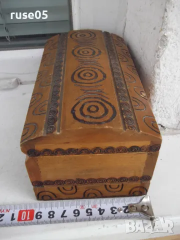 Кутия дървена пирографирана, снимка 3 - Колекции - 50381468