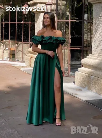 Сатенена дамска рокля Различни цветове 