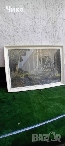 Голяма картина добре рамкирана и остъклена, снимка 5 - Картини - 51809834