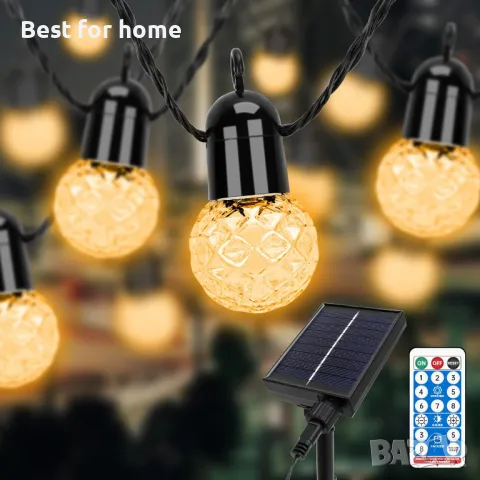 sylvwin G40 15 м външна соларна верига акумулаторна със соларен панел, снимка 5 - Външни лампи - 47649092