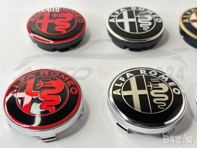 Капачки за джанти Емблеми Alfa romeo / Алфа ромео giulia 147, 156, 159, снимка 4 - Аксесоари и консумативи - 50741045