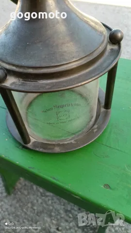Стара лампа,аплик, фенер, медна, бронзова, SCHOTT-SUPRAX Original - Made in Germany , снимка 10 - Антикварни и старинни предмети - 50413888