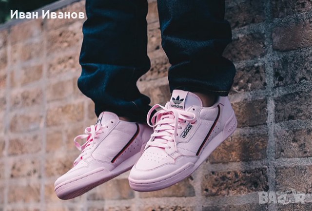 кецове/ маратонки Adidas Continental 80 Clear Pink Scarlet  номер 42-42 2/3, снимка 3 - Маратонки - 39213643