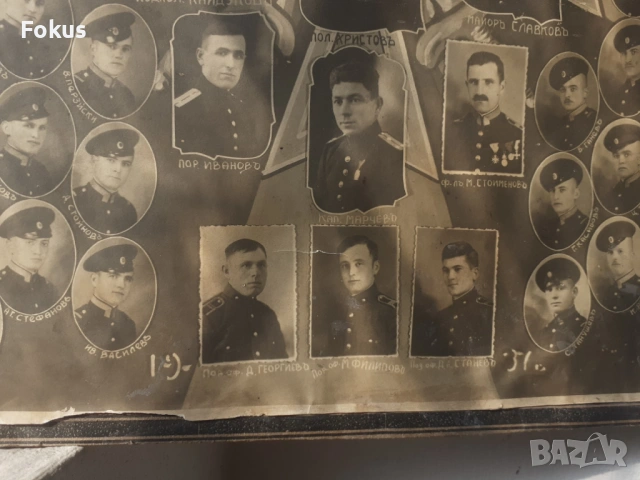 Стара царска военна голяма снимка дебел картон, снимка 4 - Антикварни и старинни предмети - 53281634