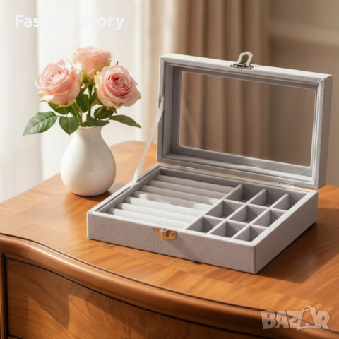 Кутия за съхранение на бижута – 24 места за перфектен ред, снимка 3 - Други - 51795381
