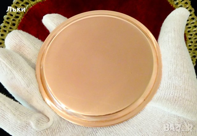 Немска медна чиния,подложка от Майнц. , снимка 3 - Антикварни и старинни предмети - 37998364