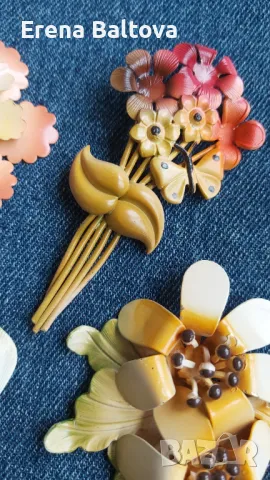 🌼🌸💛🍀 Брошка  винтидж украшения, снимка 6 - Други - 49621295