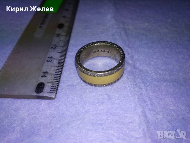 МАРКОВ ЕМАЙЛИРАН ФЕШЪН АРТ СРЕБЪРЕН ПРЪСТЕН СРЕБРО S 925 ALE 54 на ПАНДОРА PANDORA Тип ХАЛКА 40644, снимка 17 - Пръстени - 42613783