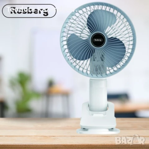 Вентилатор USB Rosberg, 4.5W, 6", различни положения,  2 ГОДИНИ ГАРАНЦИЯ, снимка 1