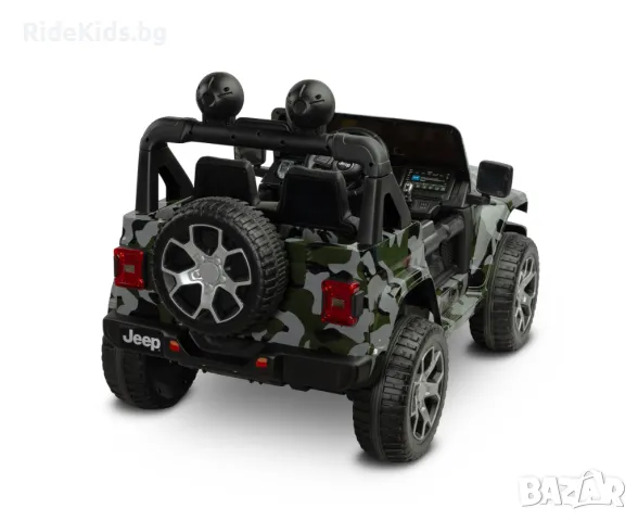 Офроуд акумулаторен автомобил  JEEP RUBICON Камофлаж– 4x4, до 35кг., с дистанционно и LED,, снимка 2 - Детски велосипеди, триколки и коли - 50099656