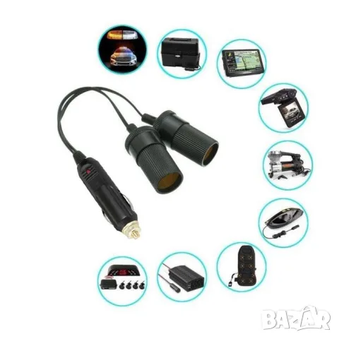 Гнездо и букса за запалка с 2 изхода за 12V и 24V