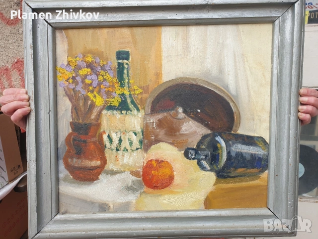 стара картина Натурморд на фазер - масло 