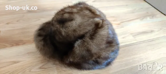 Шапка от естествен косъм с козирка , снимка 4 - Шапки - 48789428