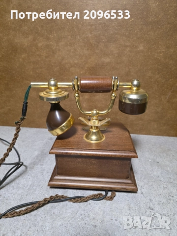 Стар, антикварен дървен телефон - Lion, снимка 4 - Антикварни и старинни предмети - 52426712