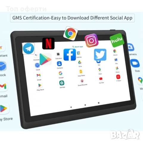 Таблет K7 Pro – 7 инча, 4GB RAM, 32GB ROM, Android 13, WiFi, Bluetooth, Черен, снимка 3 - Друга електроника - 52671355