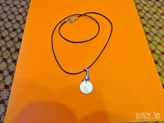 Старинна османска муска , турски амулет с Тугра, туга 18мм - накит, амулет със сребърн