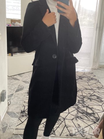 Черно дамско палто, Zara, размер М