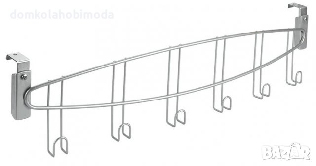 Закачалка за баня, За врата или стена, 6 куки, снимка 2 - Закачалки - 39857536